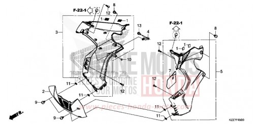 MITTLERER WINDLAUF CRF250RLAK de 2019